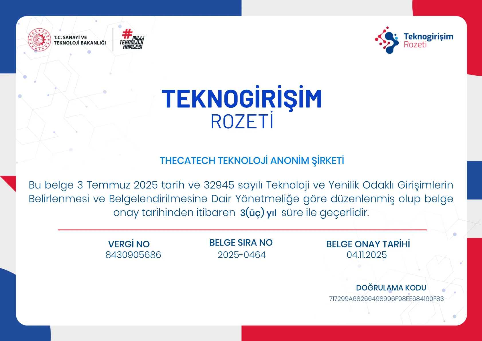 Techno-Entrepreneurship Badge Certificate